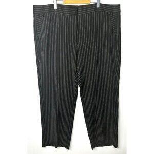 Michel Studio Collection Womens Pants Dress Pinstripes Business Black Sz 22 NWT